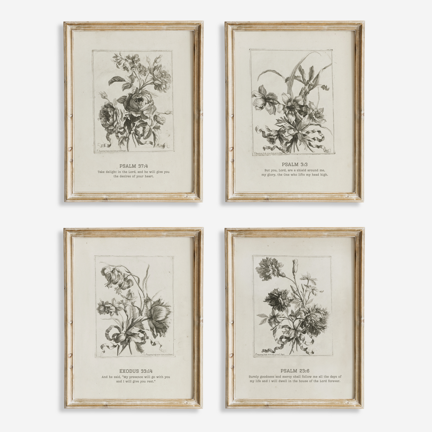 1493. Set of 4 Christian Wall Art