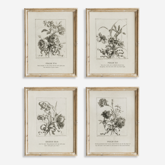 1493. Set of 4 Christian Wall Art